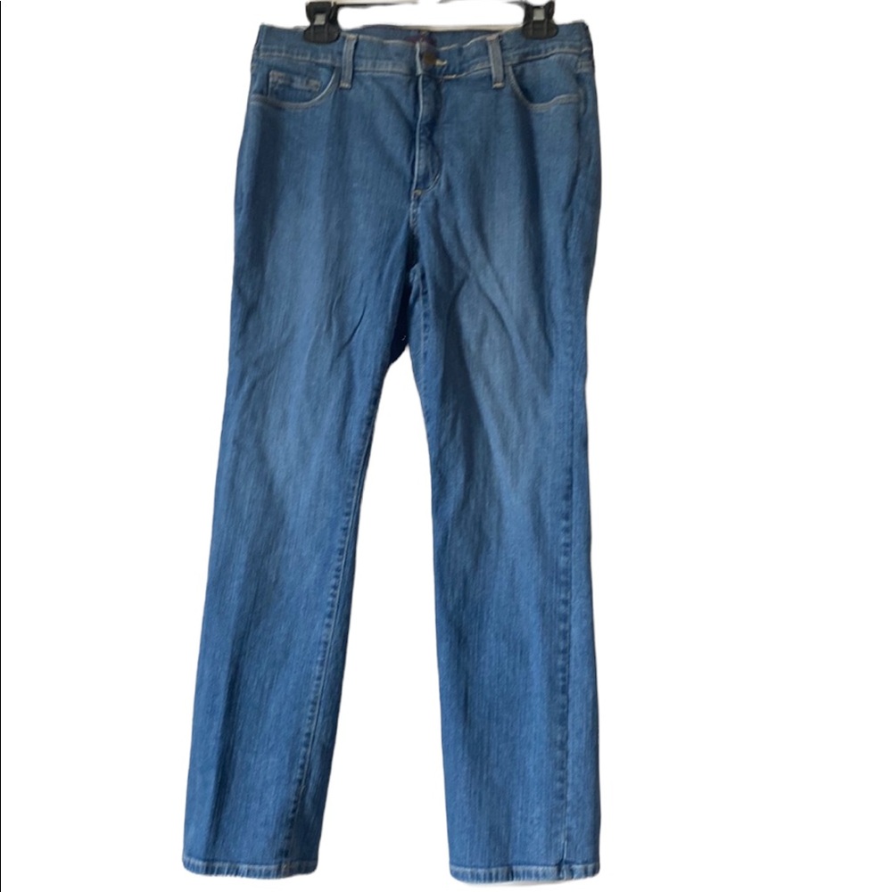 NYDJ Women’s Straight Cut Tuck Lift Technology Blue Denim Jeans